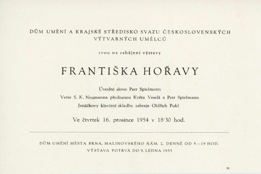 Plastiky, obrazy a&nbsp;kresby Františka Hořavy